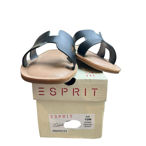 Esprit The Leona Black Slip‑On Sandal E4LEO01P Women’s Size 10 M New w/ Box - Picture 2 of 6
